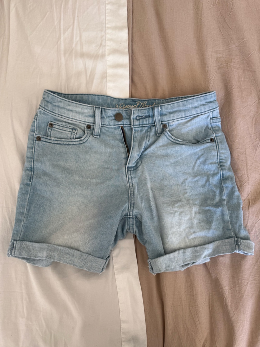 Universal Thread Light Blue Denim Roll Cuff Women’s Shorts